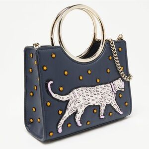 kate spade beaded panther embellished collectible bag